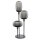 Stehlampe Dunkelgrau Stahl Glas E27 H:78 cm OSRAM