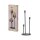Stehlampe Dunkelgrau Stahl Glas E27 H:78 cm OSRAM