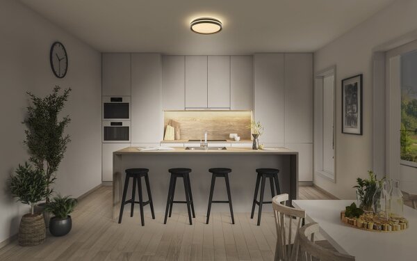 LED Deckenleuchte Click-DIM Schwarz 3000K Ø28,5cm OSRAM