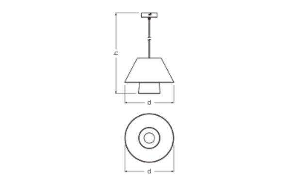 Hängelampe Braun Bambus L:28 cm E27 rund Esstisch OSRAM
