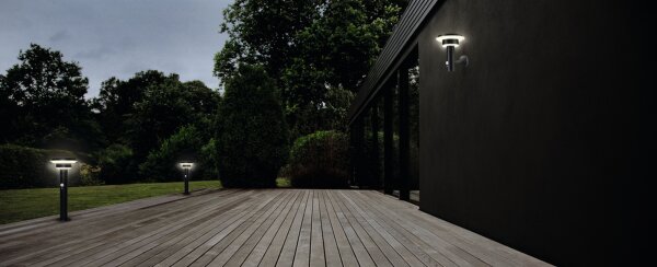 LED Solar Wegeleuchte Sensor Edelstahl 3000K IP44 OSRAM