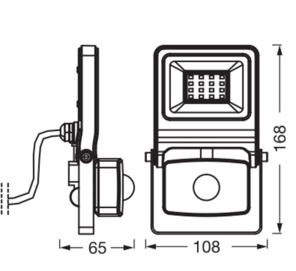 LED Außenstrahler Aluminium Glas Grau 4000K IP44 OSRAM
