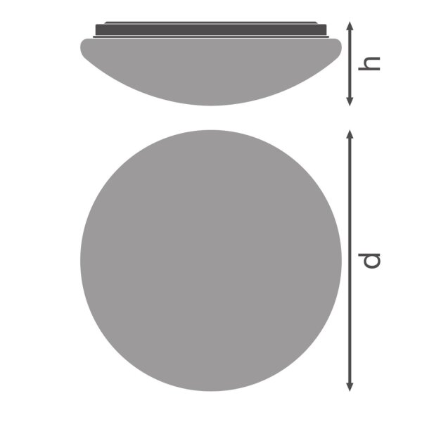 LED Deckenleuchte Weiß Metall 4000 K B:25cm rund OSRAM