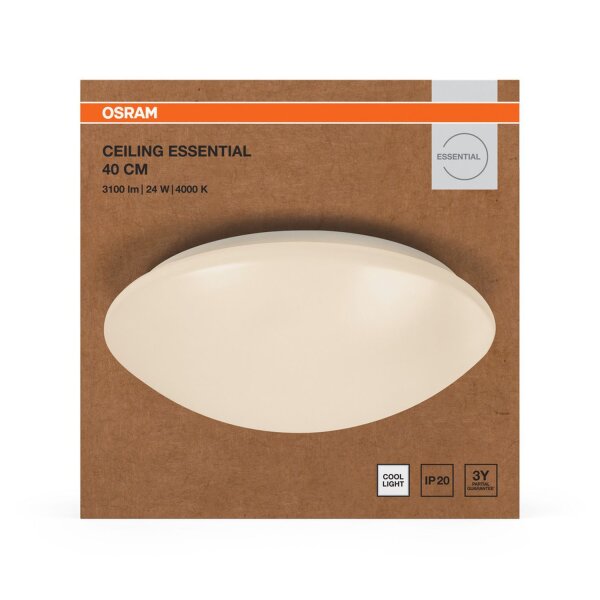 LED Deckenleuchte Weiß Metall 4000K rund B:40cm OSRAM