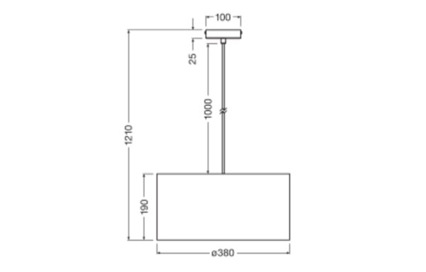 Pendelleuchte Filz E27 Metall Ø38 cm modern OSRAM