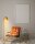Stehleuchte Glas E27 Orange Metall H:141 cm OSRAM