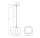 Hängelampe Glas blendarm E27 Rot Metall L:20 cm OSRAM