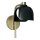 Wandlampe Glas G9 Gold Schwarz H:24,5 cm blendarm OSRAM