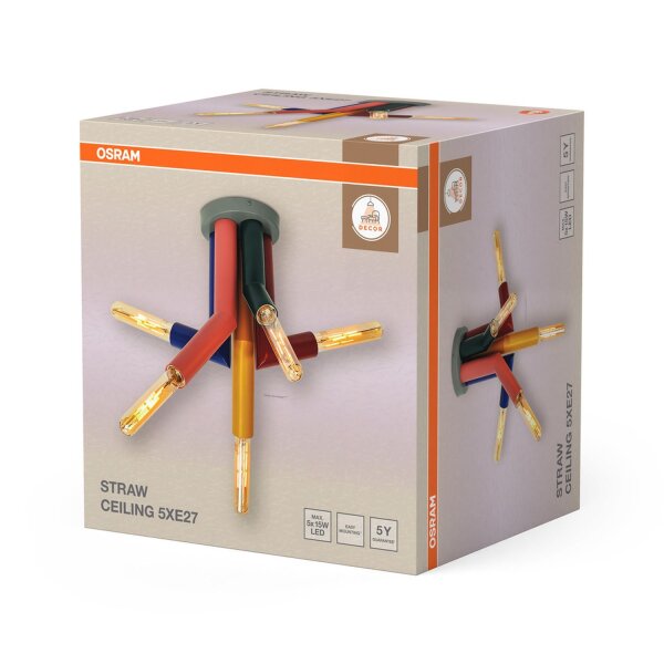 Deckenleuchte Mehrfarbig Stahl E27 B:29,4 cm OSRAM