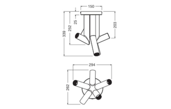 Deckenleuchte Mehrfarbig Stahl E27 B:29,4 cm OSRAM