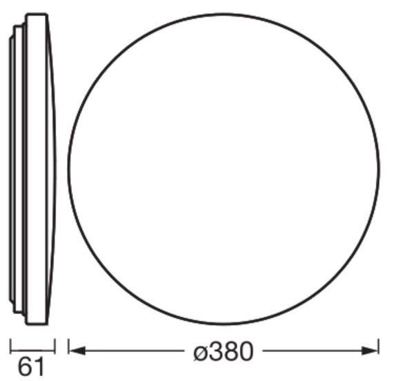 LED Deckenleuchte Weiß Metall 2700-6500K Ø38cm OSRAM