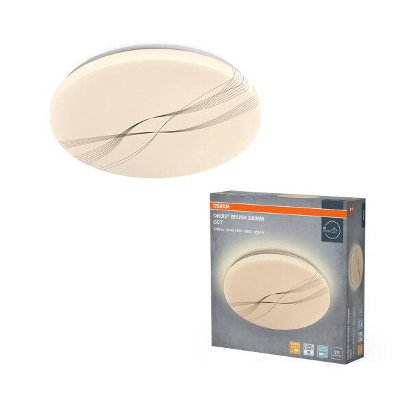 LED Deckenleuchte Weiß Metall 2700-6500K Ø38cm OSRAM