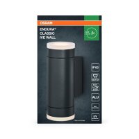 Up Down Wandlampe Alu Anthrazit IP65 GU10 OSRAM