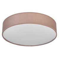 Deckenlampe Braun Stoff E27 rund L:40cm gemütlich OSRAM