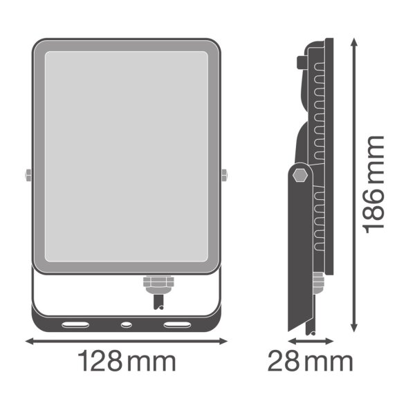 LED Außenstrahler schwenkbar Glas 3000K IP65 OSRAM