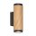 Up Down Wandlampe H: 18 cm klein 2x GU10 Holzfurnier Metall