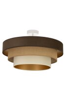 Deckenlampe Jute Samt Weiß Braun Beige E27...