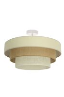 Deckenlampe Jute Weiß Sandfarben E27 Ø50 cm...