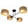 Deckenlampe Stoff Schwarz Beige E27 L:80 cm wohnlich