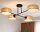 Deckenlampe Stoff Schwarz Beige E27 L:80 cm wohnlich