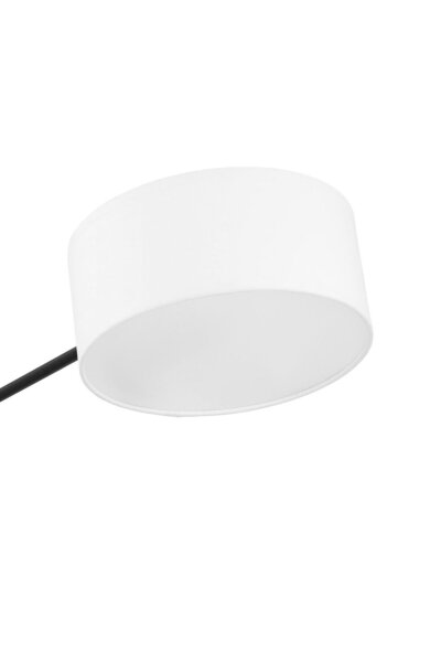 Deckenlampe Stoff Schwarz Weiß E27 L:80 cm wohnlich