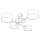 Deckenlampe Stoffschirm Schwarz Creme E27 L:80 cm