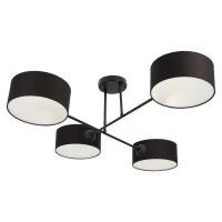 Deckenlampe Stoff Schwarz E27 L:80 cm gemütlich