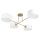 Deckenlampe Stoff Beige Weiß E27 L:80 cm gemütlich