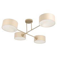 Deckenlampe Stoff Beige Hellbeige E14 L:80 cm