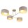 Deckenlampe Stoff Beige Hellbeige E14 L:80 cm
