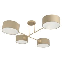 Deckenlampe Stoff Beige E27 L:80 cm gemütlich