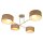 Deckenlampe Stoff Beige E27 L:80 cm gemütlich