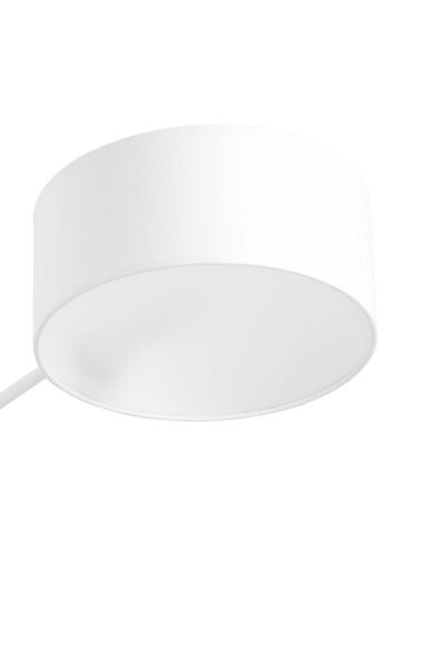 Deckenlampe blendarm Stoffschirm Weiß E27 L:80 cm