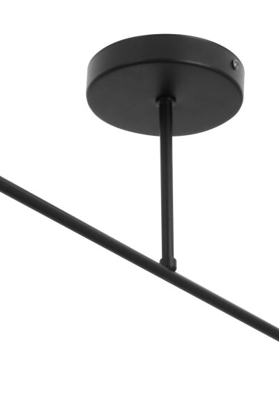 Deckenlampe blendarm Stoff Schwarz Weiß E27 L:80 cm