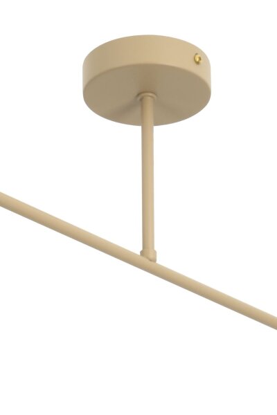 Deckenlampe blendarm Stoff Weiß Beige E27 L:80 cm