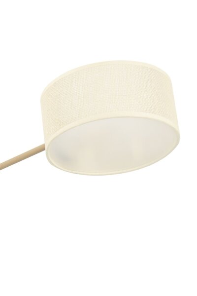 Deckenlampe blendarm Stoff Beige Creme E27 L:80 cm