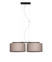 Pendelleuchte Leinen Schwarz E27 L:70 cm gemütlich