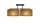 Deckenlampe Leinen Schwarz Natur E27 L:70 cm wohnlich