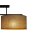 Deckenlampe Leinen Schwarz Natur E27 L:70 cm wohnlich