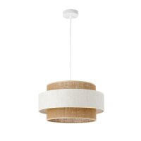 Pendelleuchte Jute Weiß Natur Beige E27 Ø40 cm