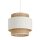 Pendelleuchte Jute Weiß Natur Beige E27 Ø20 cm