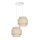 Pendelleuchte Stoff Weiß Beige E27 Ø30 cm wohnlich