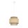 Pendelleuchte Stoff Weiß Beige E27 Ø20 cm blendarm