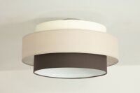 Deckenlampe Stoff Weiß Ecru Beige E27 Ø40 cm...