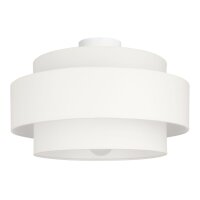 Deckenlampe blendarm Stoff Weiß E27 Ø40 cm...