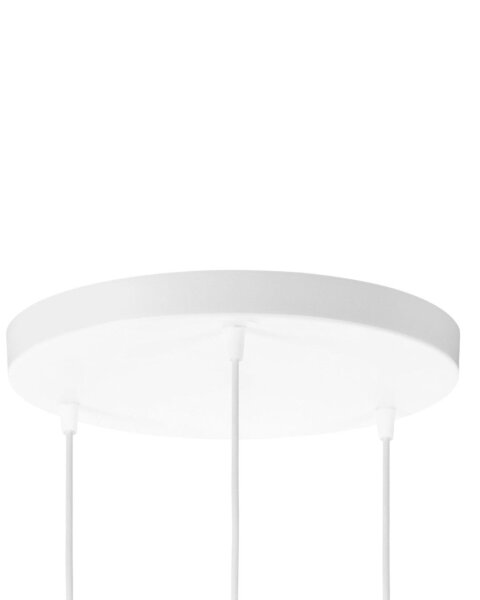 Hängelampe blendarm Stoff Weiß E27 Ø45 cm wohnlich