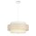Pendelleuchte Stoff Weiß Hellbeige E27 Ø40 cm