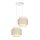 Pendelleuchte Stoff Weiß Hellbeige E27 Ø30 cm