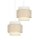 Pendelleuchte Stoff Weiß Hellbeige E27 Ø30 cm