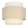 Pendelleuchte Stoff Weiß Hellbeige E27 Ø30 cm